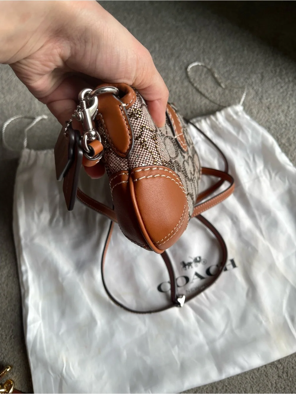 Authentic coach crystal shoulder bag